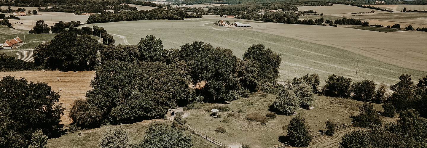 La Petite Motte - vue aérienne de la campagne